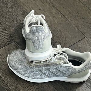 Adidas Light Gray and White Athletic Shoes